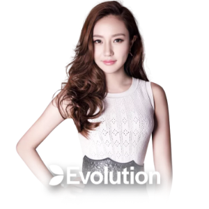 61JL live casino baccarat table with cards and live streaming dealer